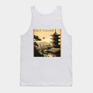 East Timor Vintage Travel Art Poster Tank Top